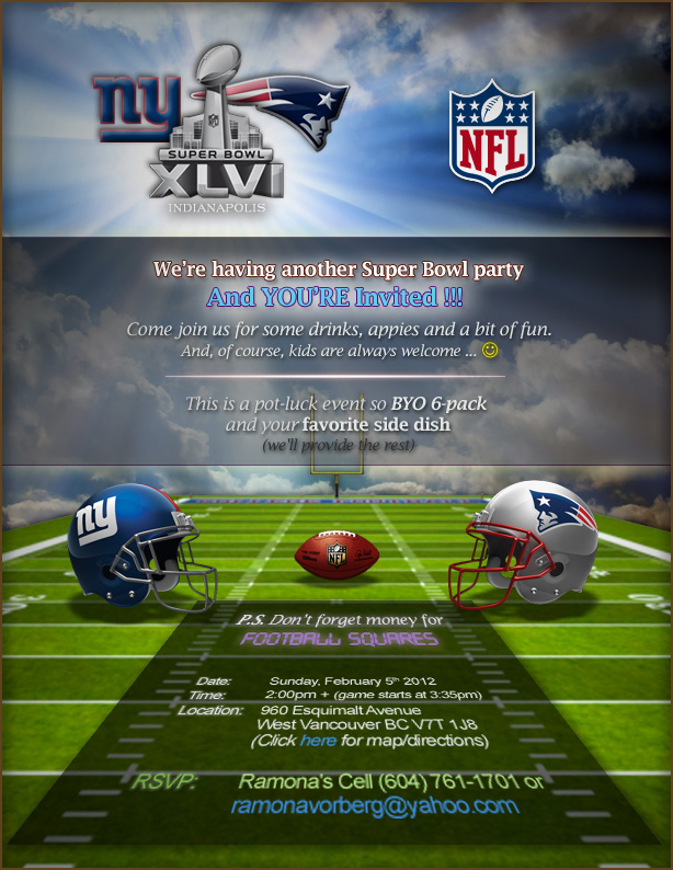 Our Super Bowl XLVI party